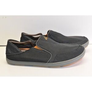 OluKai Nohea Mesh Sneakers Mens Size 12 Dark Gray Comfort Slip On 10188-4242